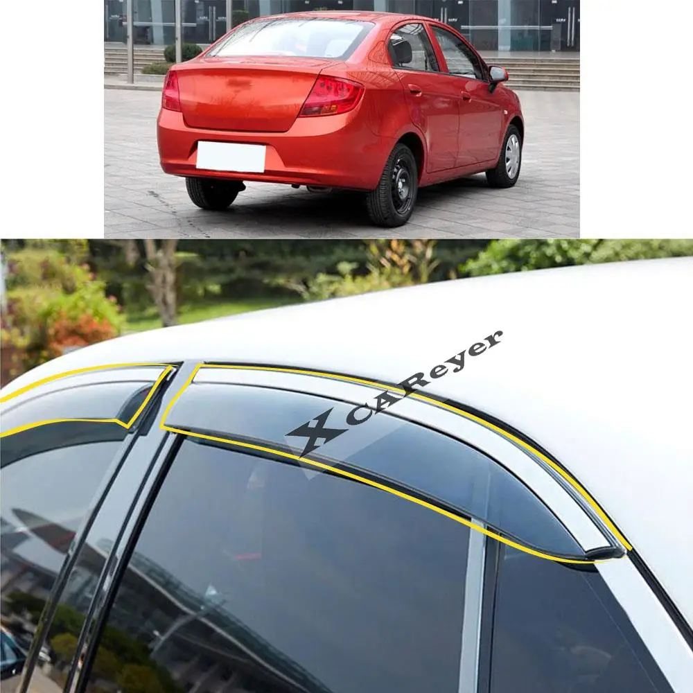 

Для CHEVROLET Sail Sedan 2010 2011 2013 2014, автомобильная наклейка, пластиковое оконное стекло, ветрозащитный козырек, защита от дождя/солнца, вентиляционные детали