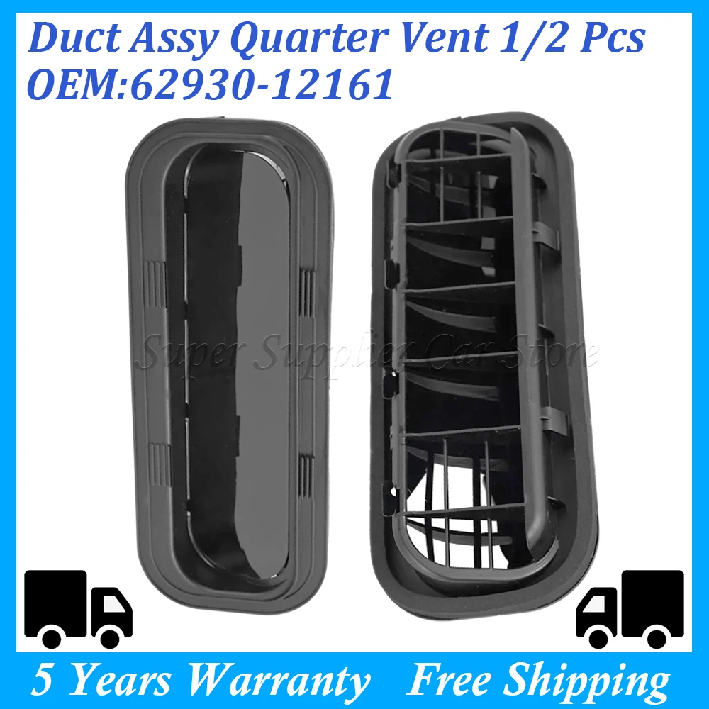 1/2 Pcs New For Toyota Lexus Duct Assy Quarter Vent 62930-12161 62930-12160 6293012161 6293012160 Car Rear Leaf Panel Air Outlet