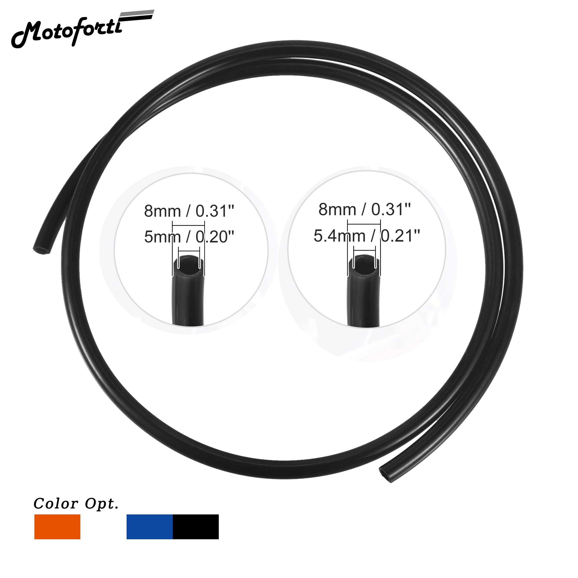 Motoforti 8mm x 1M/2M/3M/6M Tubing Carburetor Fuel Vent Line Universal Gas Line Petrol Hose Tube for ATV Dirt Bike Go Kart