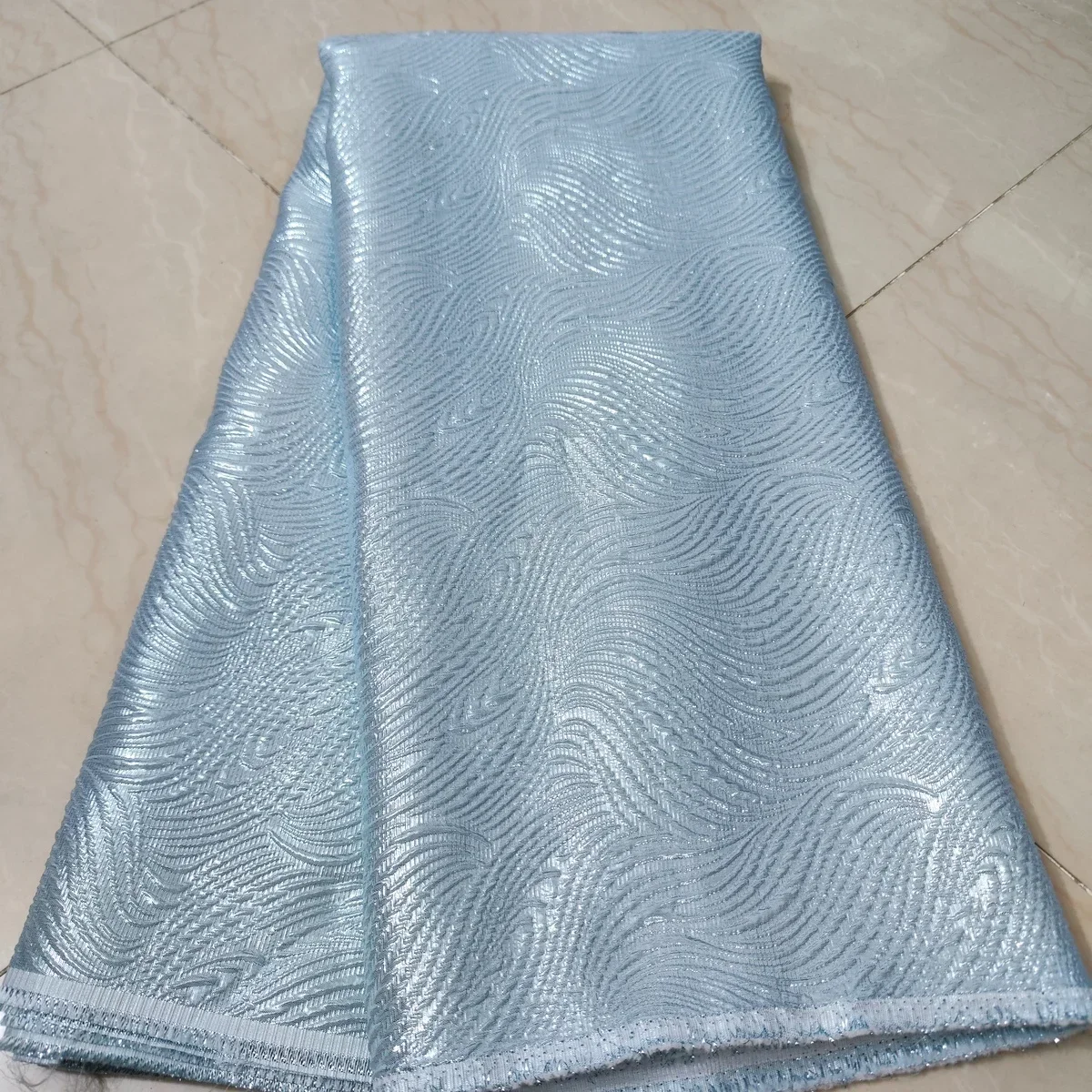 New Arrival African Jacquard Lace Fabric 2026 High Quality French Nigerian Brocade Lace Fabric For Women Party Dress Sew LJK2414