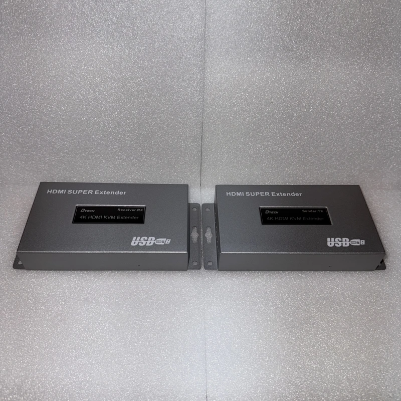 DTECH DT-7084A(GS) 60M 4K 60Hz 30Hz HDMI USB Mouse Keyboard Extension KVM Extender Via Cat5e/6 Cable