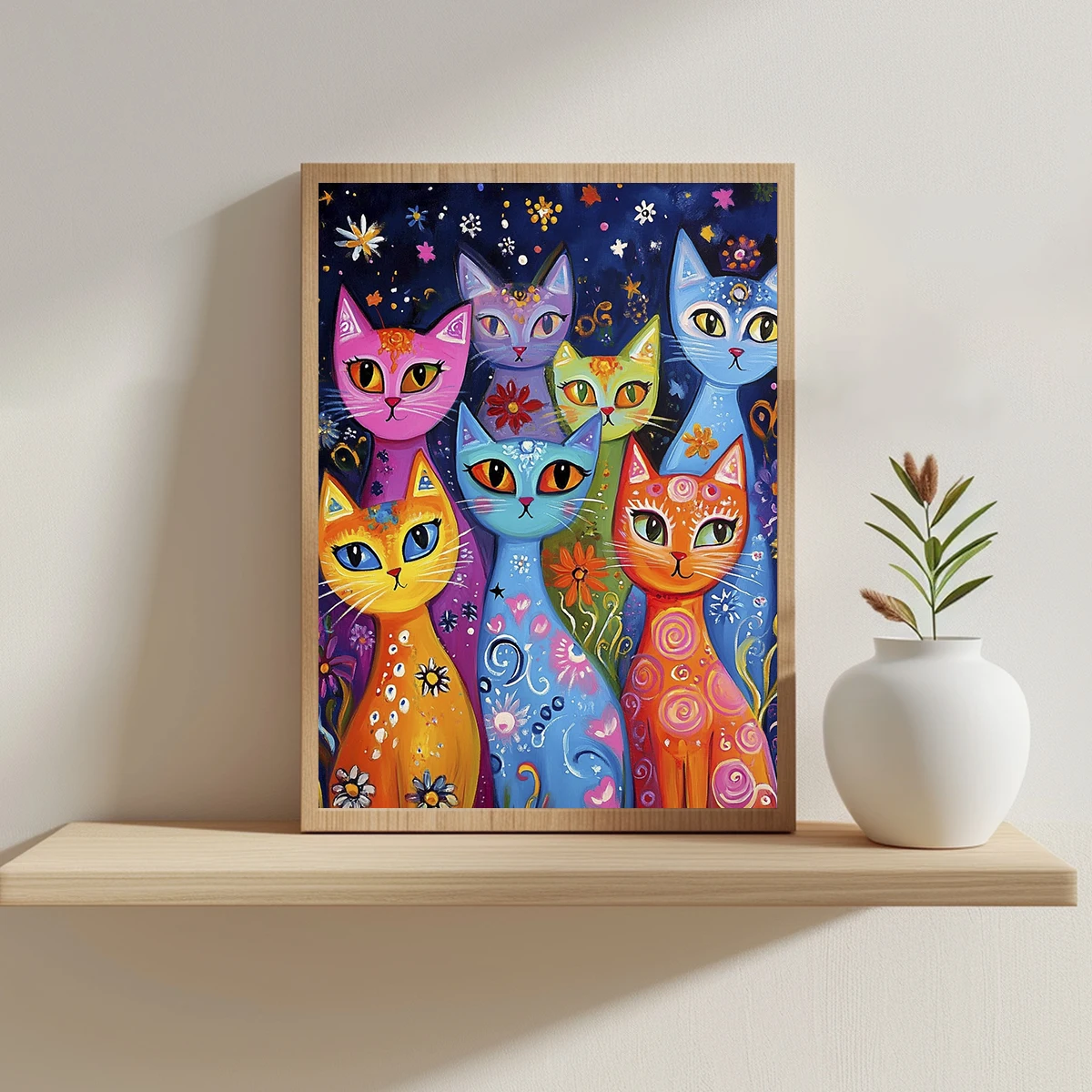1 Set 30x40cm-11,8x15,7-Zoll 11CT/14CT bedruckter Stoff Kreuzstich DIY-Set, große Größe, Geschenkset – Detail 5