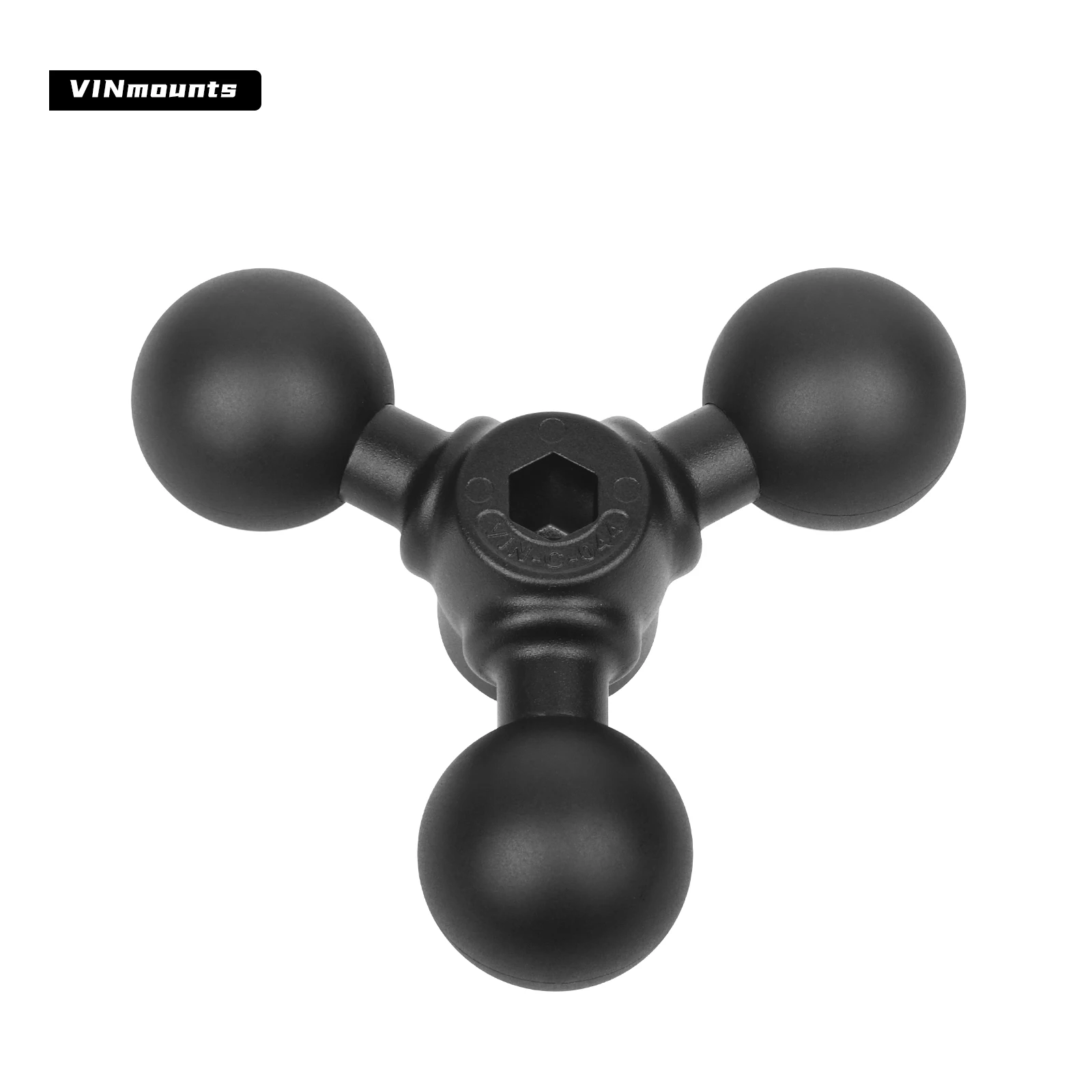 VINmounts 1.5-inch Ball Head Industry Standard Triple Metal Ball Mounting Arm Joint Extension Adapter, Multi-Directional Adapter
