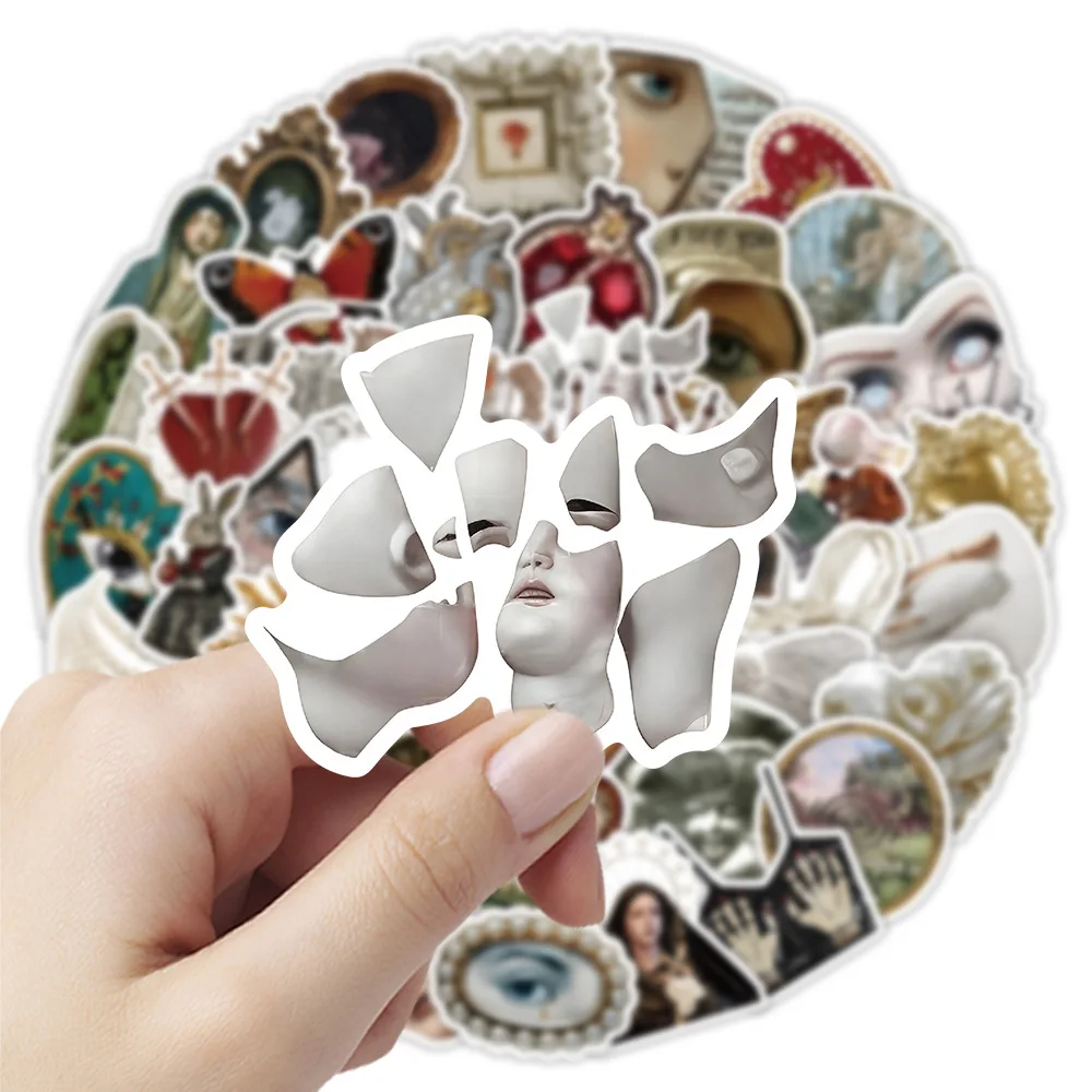 54 個のグロテスクな美学ヴィンテージグラフィティステッカーイン漫画 DIY 装飾スケートボード電話冷蔵庫バイク壁デカール子供のおもちゃ