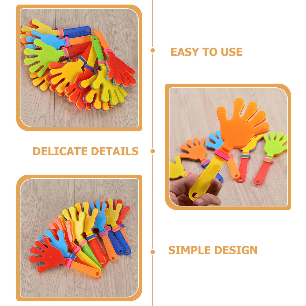 12 Pcs Hand Clapper Noise Making Toys Clappers Party Favors Plastic Colored Safe Reusable Smooth Touch Creative Fun