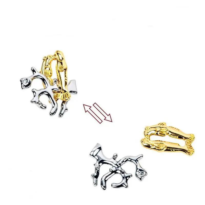 Tierförmige Rätsel aus Metall in Form von Denksportaufgaben, pädagogisches Logik-Puzzlespiel