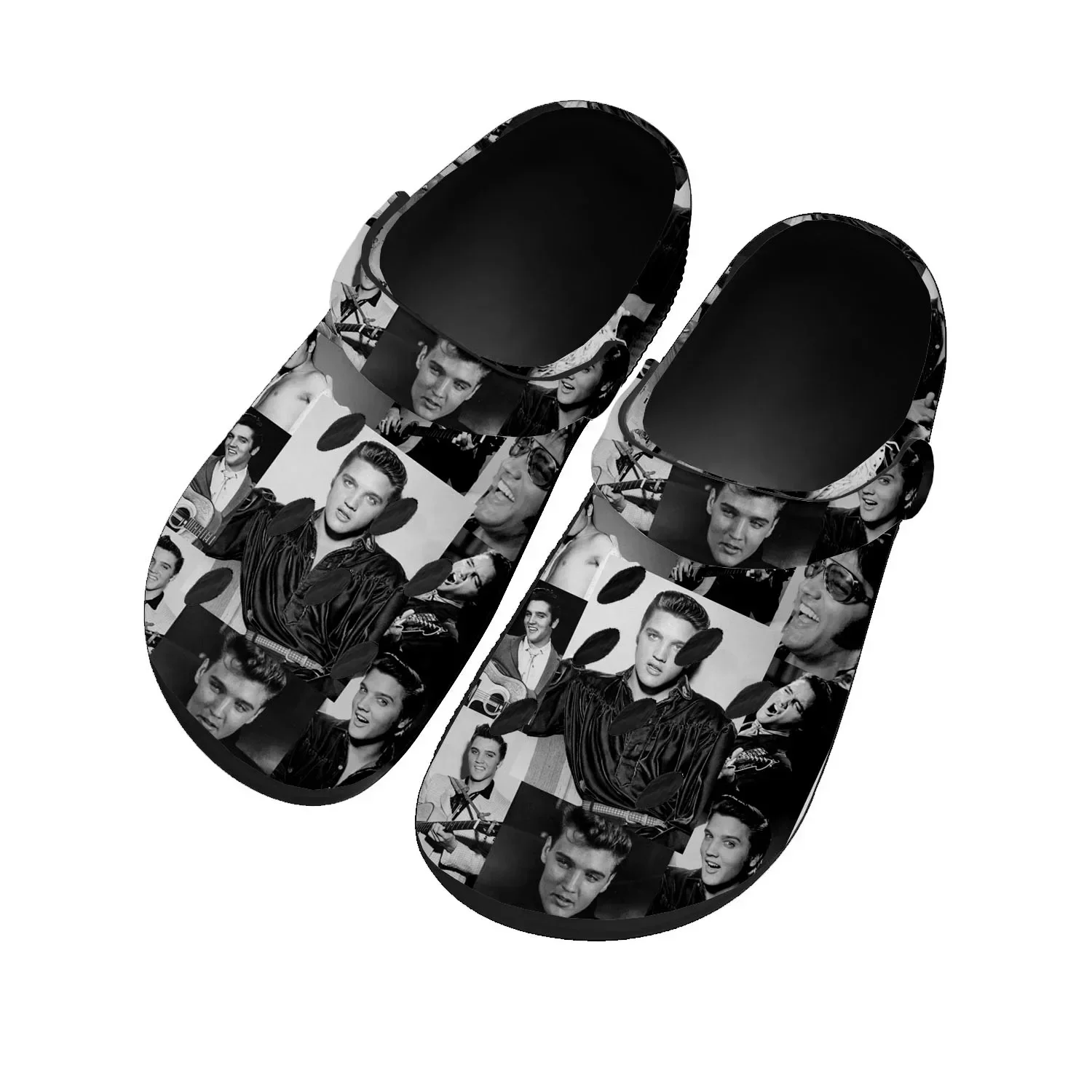 

Elvis King Hillbilly Cat Home Clogs Custom Water Shoes Mens Womens Teenager Aaron Shoes Clog Breathable Hole Slippers Presley