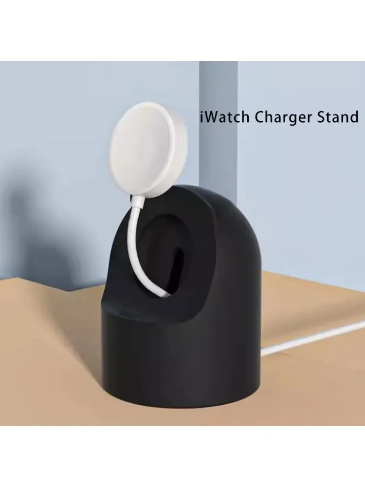 Ladeständer für Apple Watch Serie Ultra/8/SE2/7/6/SE/4/3 49 mm/45 mm/44 mm/42 mm/41 mm/40 mm/38 mm, langlebiger Silikon-Nachttischmodus