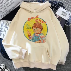 Chucky hoodie patterned anime funny comic comfortable athleisure girl tracksuits hoddie Y2K Japanese soft fabric