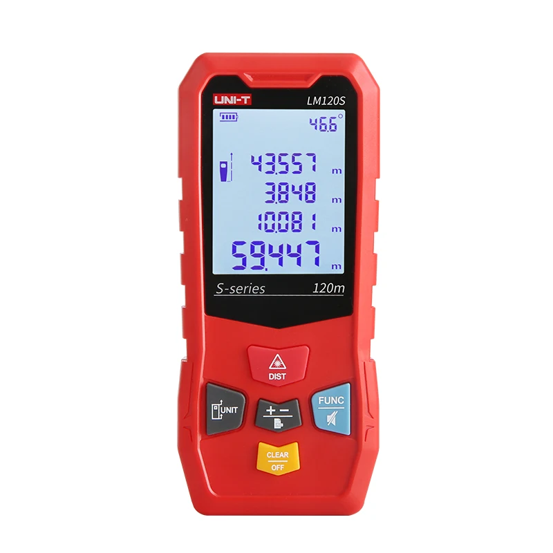 UNI-T LM120S High-precision Infrared Handheld Rangefinder For Measuring Room Size, Measuring Charging-type Electronic Ruler