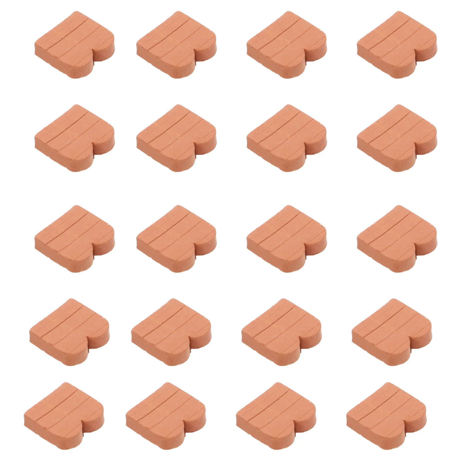 

40Pcs 1:16 Scale Miniature Roof Tiles Clay Wave Shape Roofing Materials for Dollhouse Landscaping Brown Decorative Accessories