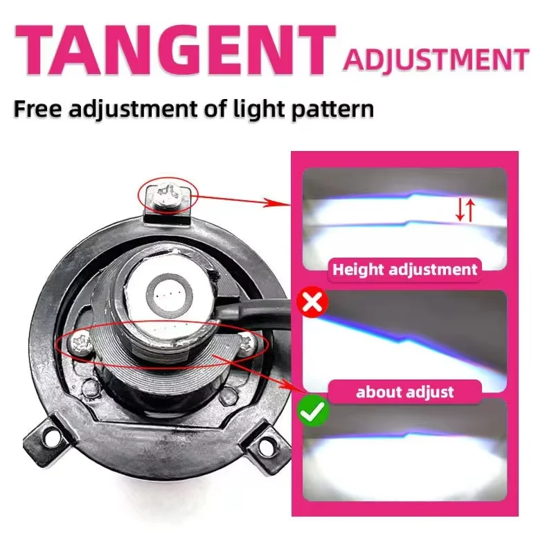 Y7D LED H4 Canbus Mini Lens 6000K High Low Beam Super Bright CSP Chips Auto Car Lamps HD Projector Lens LHD 12V 24V