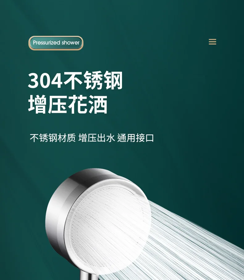 SUS 304 Steel Shower Head Image 1
