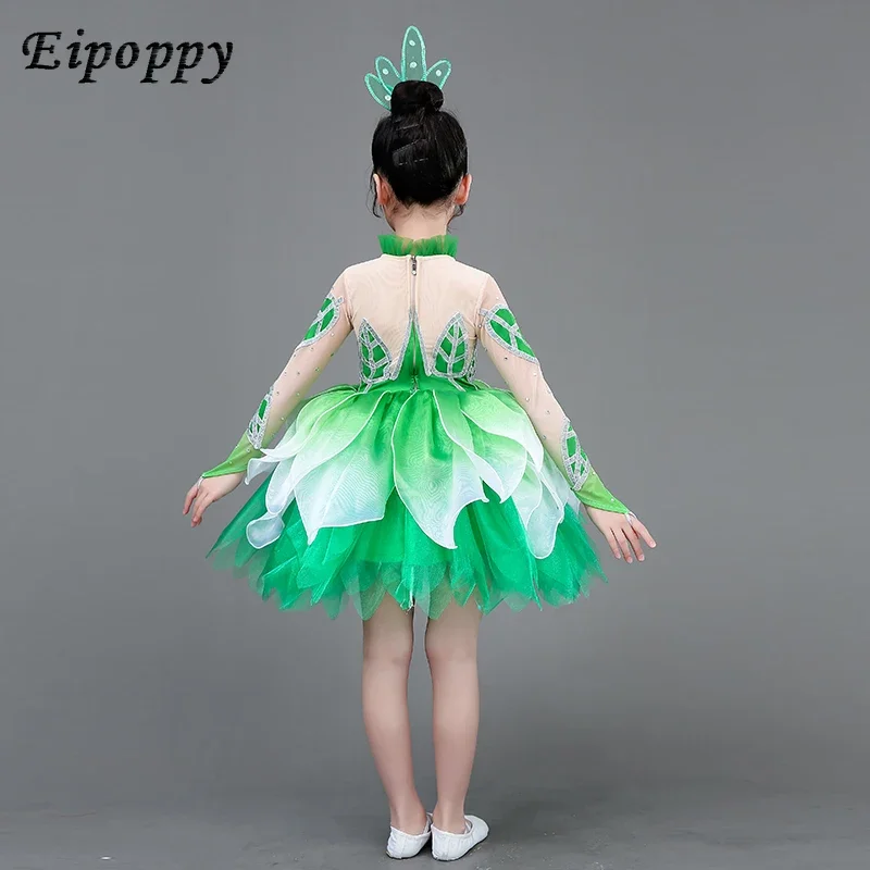 Lotus Pond Moonlight Dancing Dress Xiaohe Elegant demanor Flower Fairy Child Jasmine Blossom