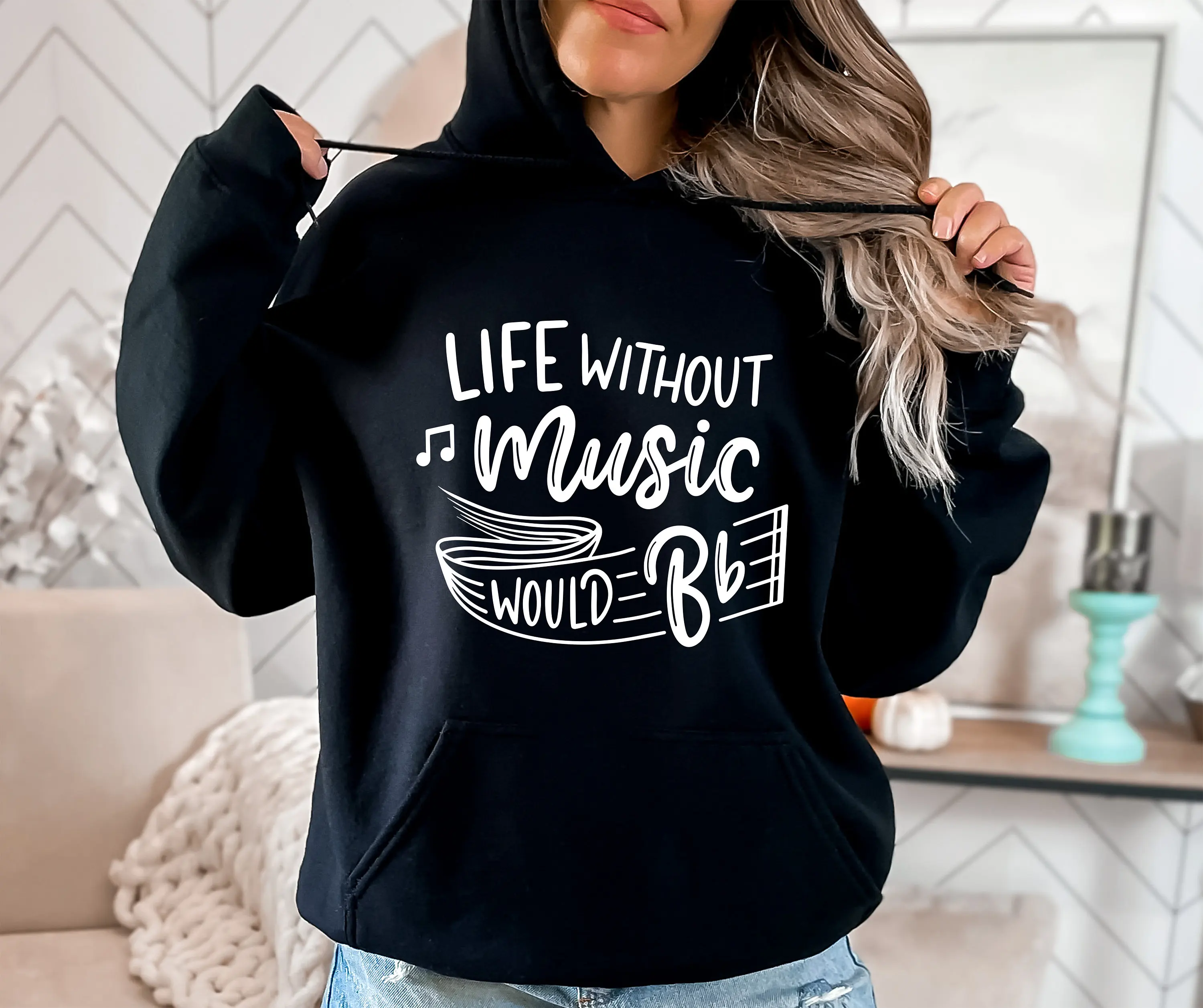 

Life Without Music Would Be Hoodie for Women Long Sleeve Sweatshirt Pullover Unisex Fashion Autumn and Winter Clothing Y2k Tops