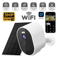 3MP Ultra HD Solar-Powered WiFi Security Camera with Two-Way Audio Color Night Vision Motion Detection & Rechargeable Battery
