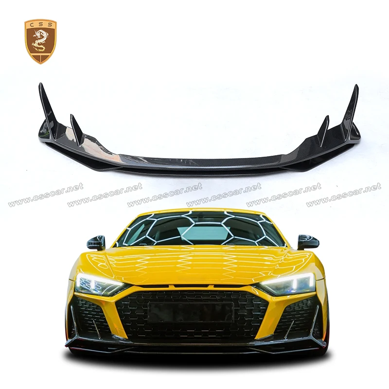 Car Front Lip For Audi R8 2019 2020 2021 2022 2023 2024 2025 Capristo Style Front Bumper Diffuser Splitter Lip Accessories