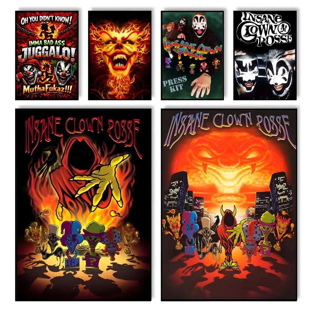 Insane Clown Posse 90s Rap Duo Poster HD Self Adhesive Waterproof Wall Art Ideal for Home Office Dorm Bedroom Great Gift