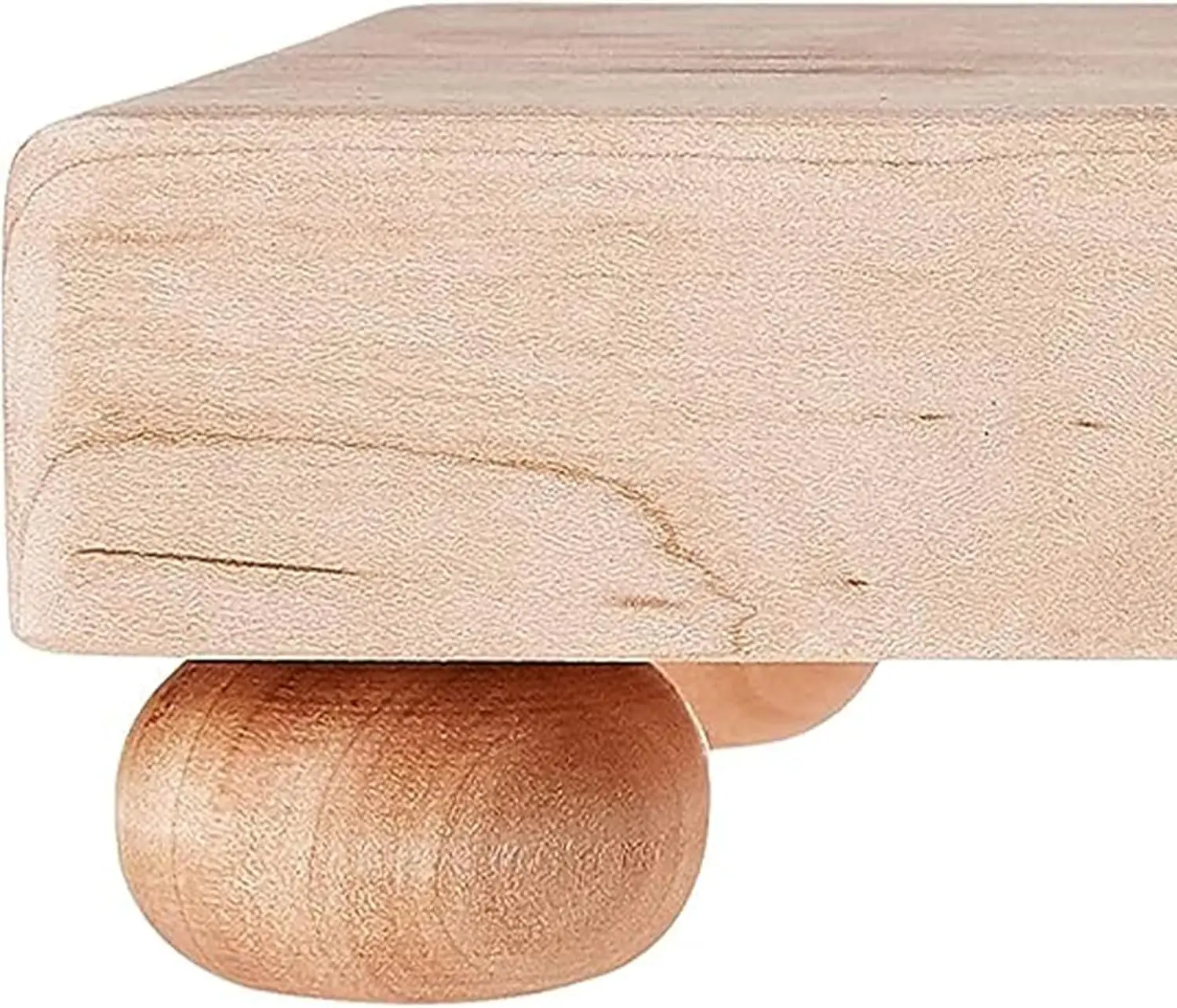 Tábua de corte quadrada de madeira de bordo de 9x9 polegadas, bloco de açougueiro grosso de 1,5 polegadas com pés de pão e grão de borda, não reversível