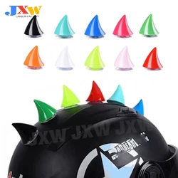 2Pcs Car Motorcycle Helmet Devil Horn Motocross Decoration Headwear Sucker Silicone Accessories
