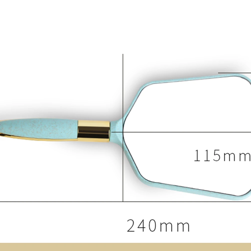 

1Pcs Makeup Mirror Handheld Portable Compact Mirror Hanging Hole Small High Definition Clear Surface Travel Desktop