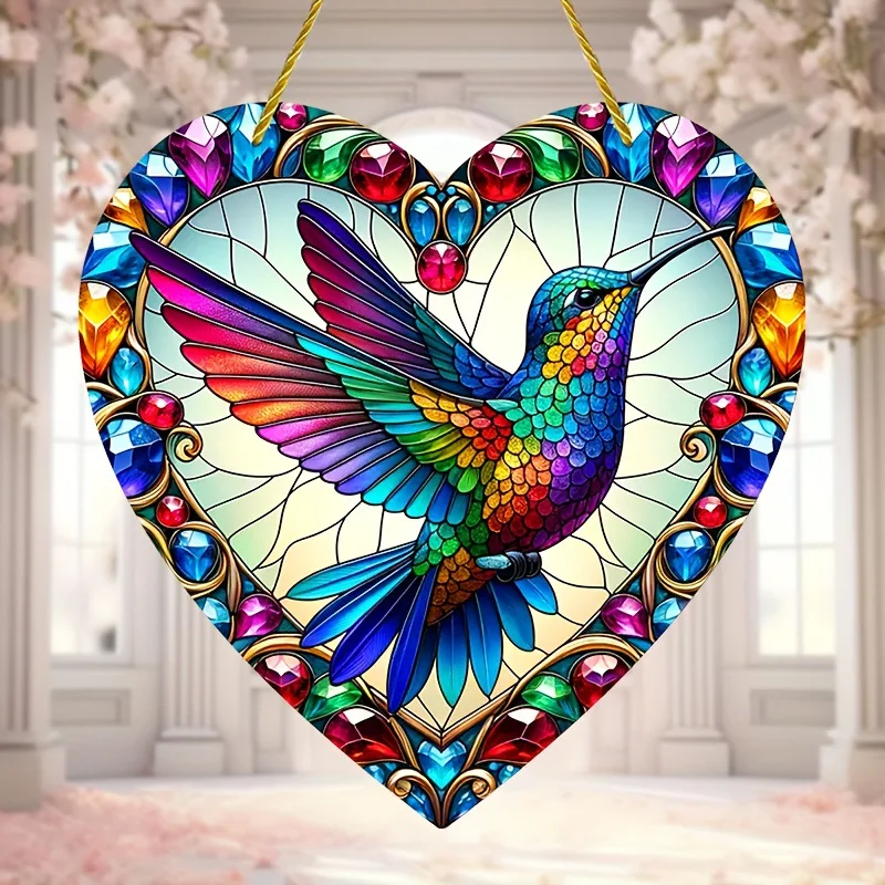 

Popular hummingbird color susceptible pendant window reflective home decoration factory direct sales