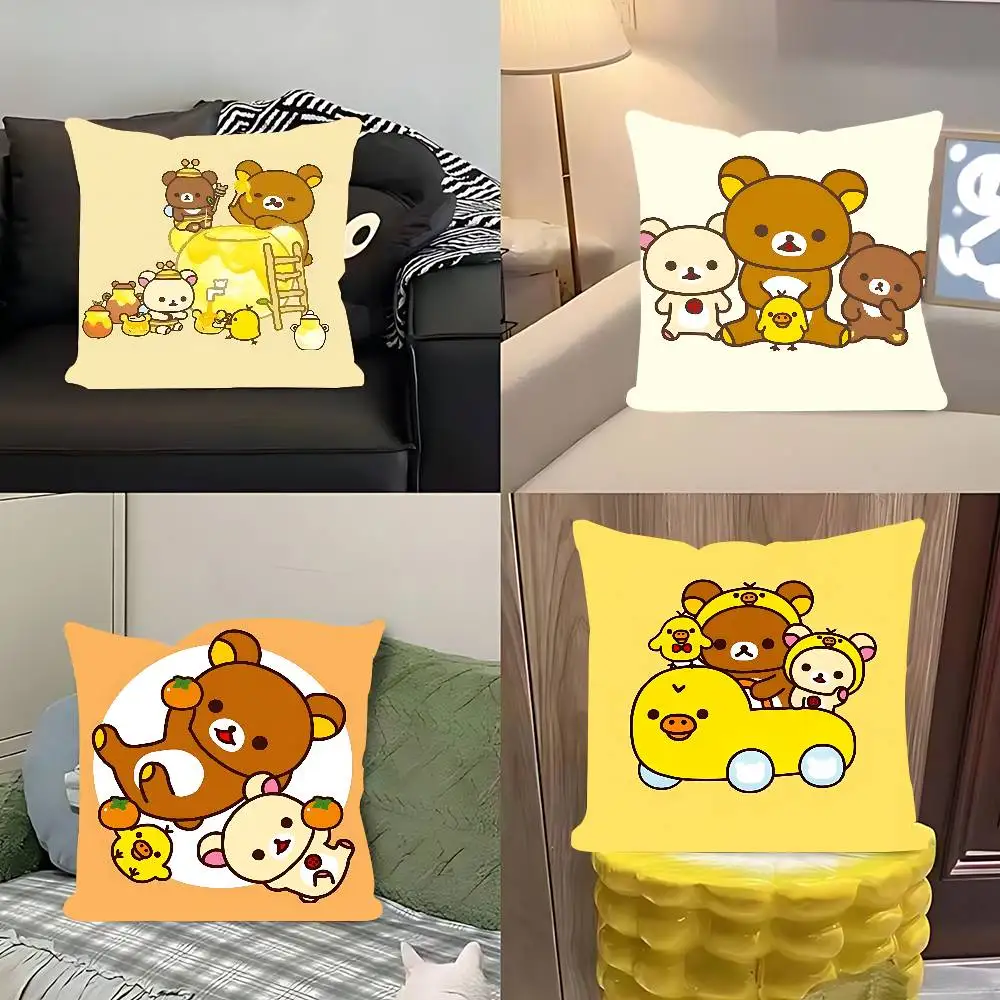 

Cartoon R-Rilakkuma Pillow Gift Home Office Decoration Bedroom Sofa Car Cushion Cover Case 45x45
