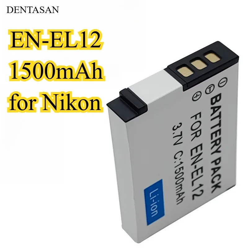 

1500mAh EN-EL12 Battery for Nikon Coolpix A900 AW130 S9700 S9600 P330 P310 S710 High Capacity Replacement