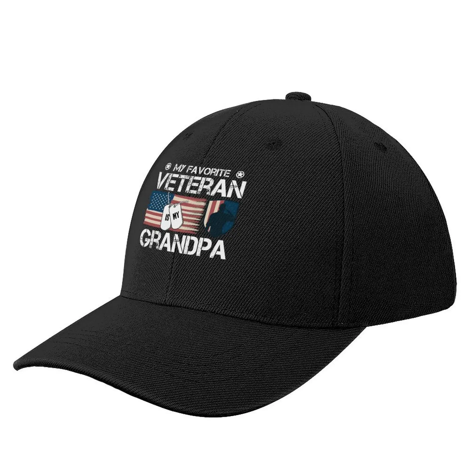 My Favorite Veteran is My Grandpa Respected Veteran Beloved Veteran Baseball Cap Wild Ball Hat cute Mens Women's