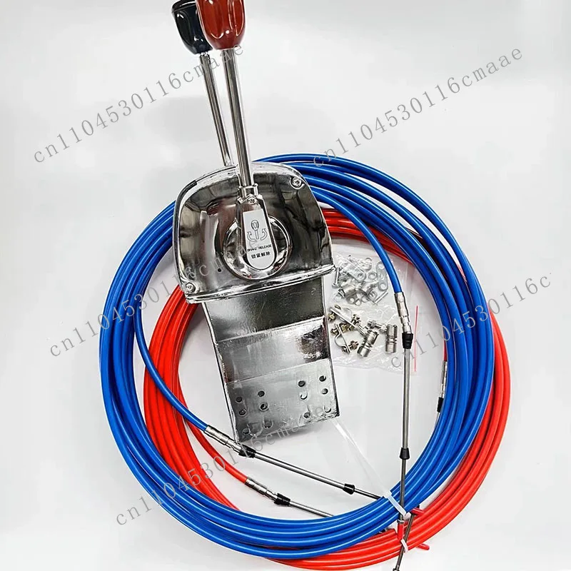 

Marine Throttle Head Double Handle Throttle Controller Cable Pulling Manipulator External Unit Universal Gear Soft Axis