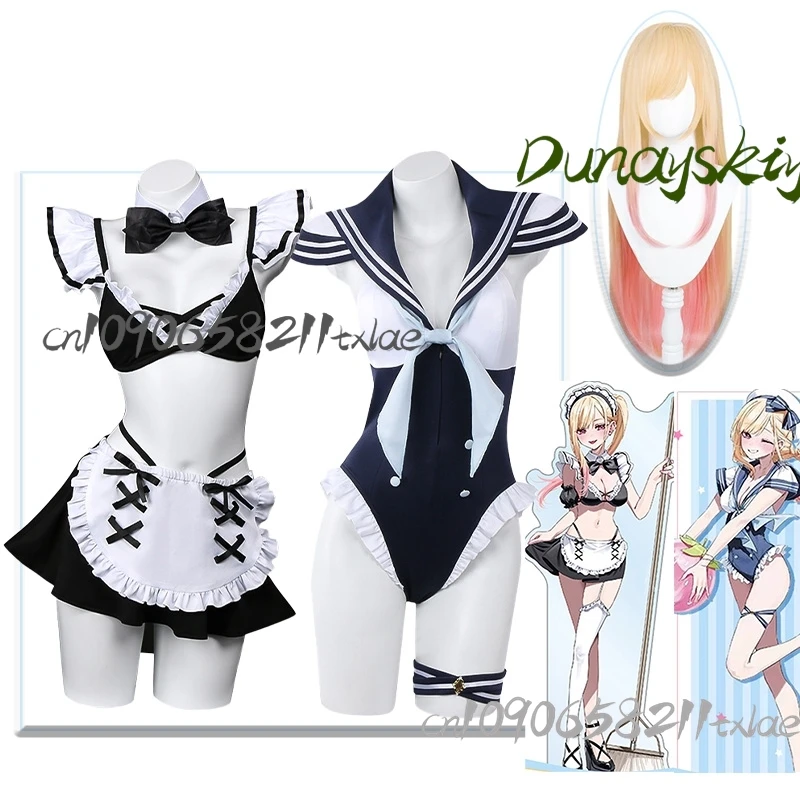 Il mio Dress-Up cosplay Darling Marin cos Kitagawaa costumi cosplay parrucca cameriera navy costumi da bagno sexy kawaii carino Halloween cosplay ‌ ‌