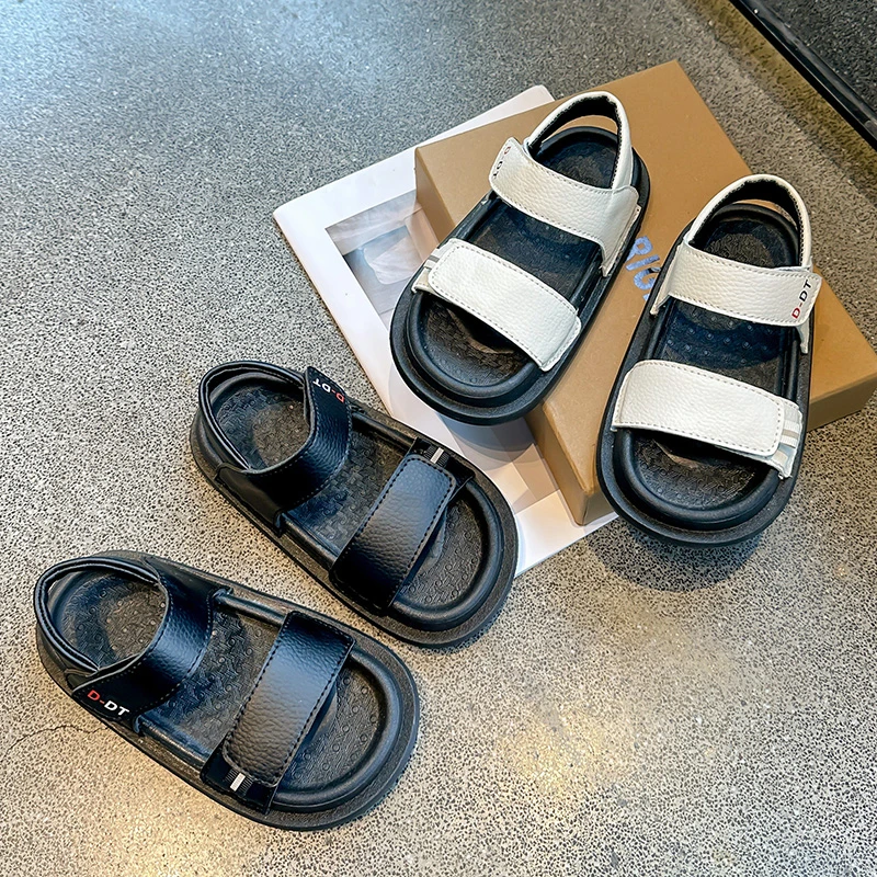 2025 Children Casual Sandals for Girls Summer New Fashion Korean Style Soft Bottom Anti-slippery Versatile Open-toe Beach Shoes