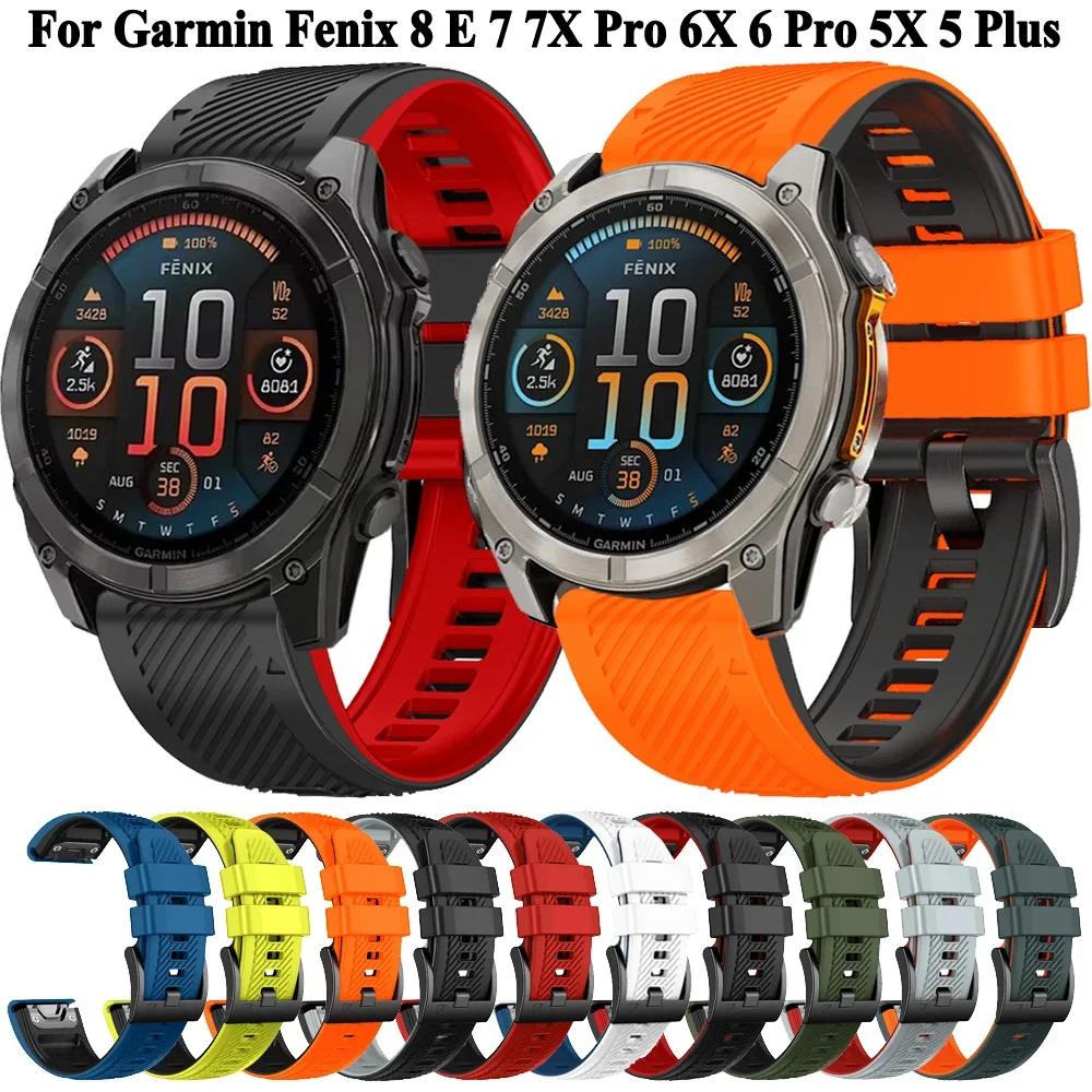 

QuickFit 22mm 26mm Wristband For Garmin Fenix E 8 47mm 51mm 7 7X Pro 6 6X Pro 5 5X Plus/965 955/Epix Pro Gen 2 Strap Bracelet