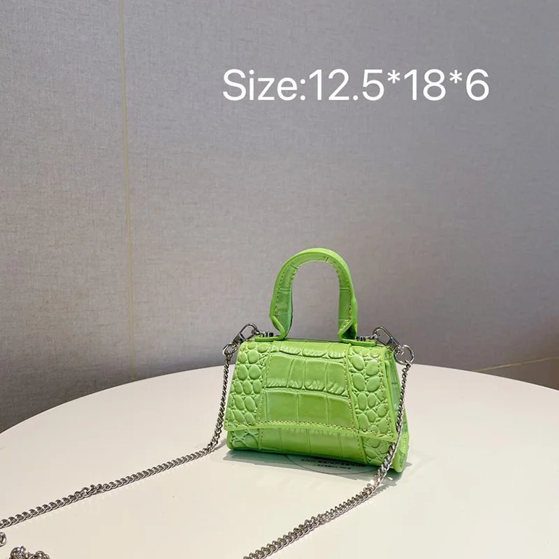 Macaroon Brand Crocodile Chain Mini Handbag Pu Leather Crossbody Bag for Women 2023 New Purses and s