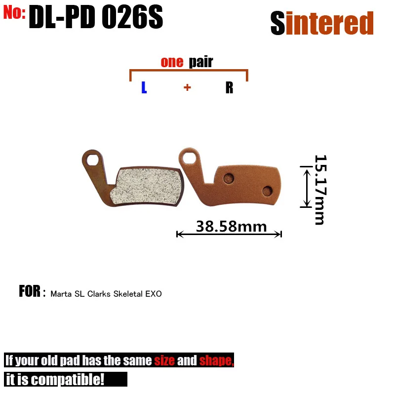 DELT 4 Pair Bicycle Disc Brake Pads,For MAGURA ,Marta,SL,Clarks,Skeletal,EXO,MTB,Mountain,BIKE,Sintered,Part