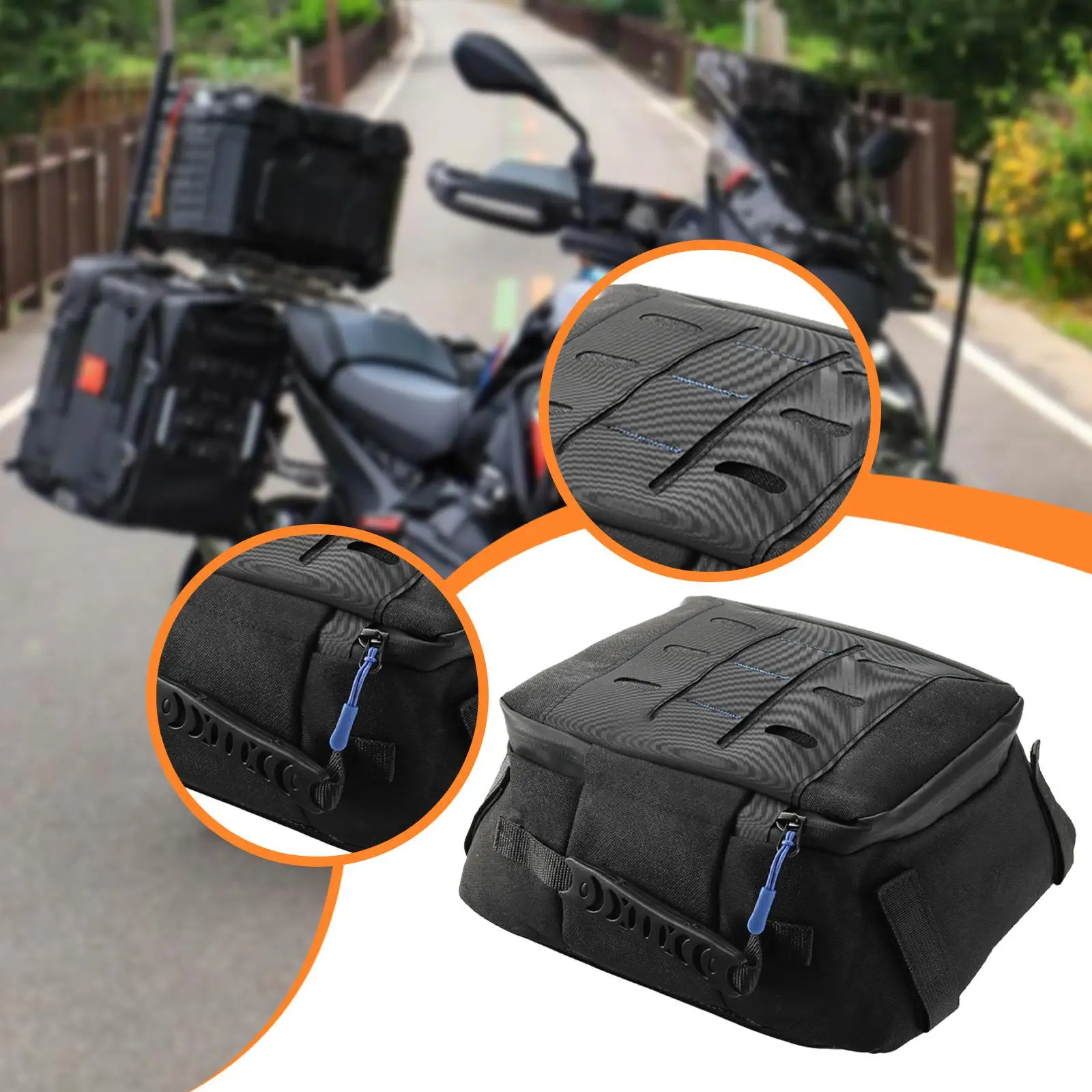 

Tail Bag Luggage Travel Bag for R1300GS Portable with Zipper Motorbike Accessory Oxford Fabric Water Resistant Top Case Mount