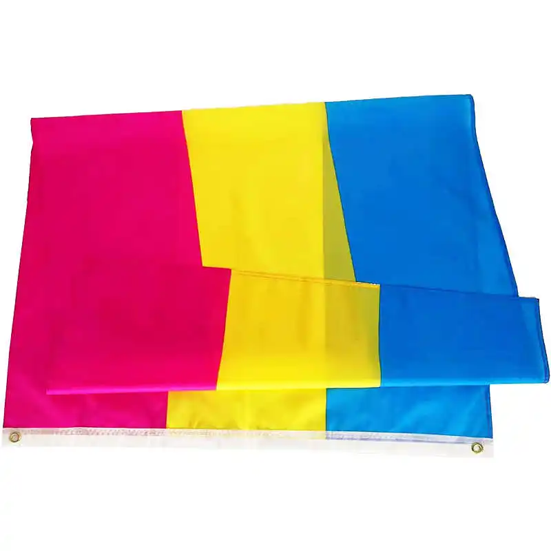 Pansexual Flag 3x5 Ft 90x150cm Vivid Color Printed Pansexuality Omnisexuality Pride Banner LGBTQ+ Home Party Parades Decor