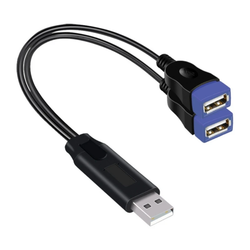 USB 스플리터 케이블 더블 USB 여성 대 수컷 어댑터 데이터 전송 및 충전 USB 확장 코드 데이터 충전기