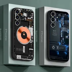 Circuit Board Pattern Case for Samsung Galaxy S23 Ultra S21 5G S24 Ultra S22 Plus S20 S21 FE S21 Silicone Funda Capa Cover