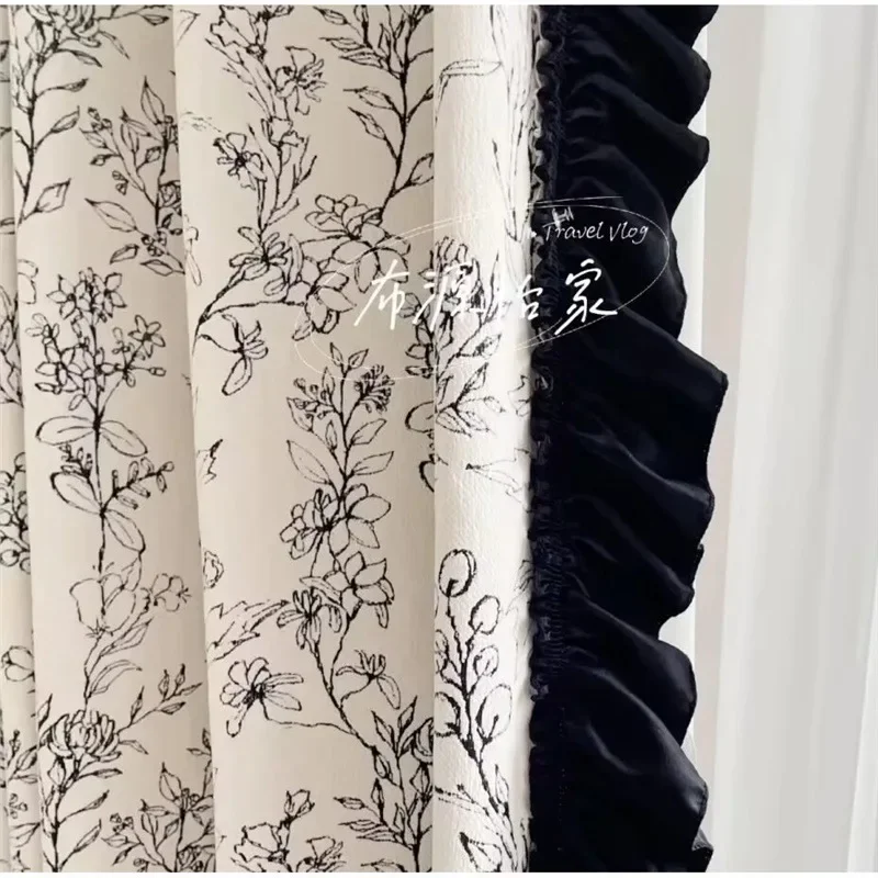 

Утолщенные романтические французские жаккардовые шторы из синели для спальни, гостиной, американский ретро-стиль, новое кружево, индивидуальный размер