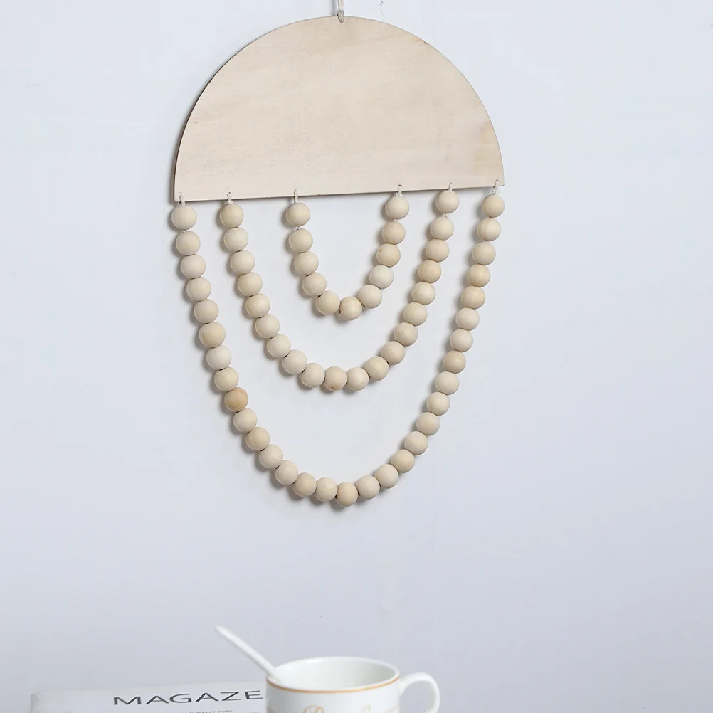 

Bohemian Wall Hanging Decor Vintage Wooden Beads nament Home Decorative Pendant Multipurpose Art Decor Elegant Indoor