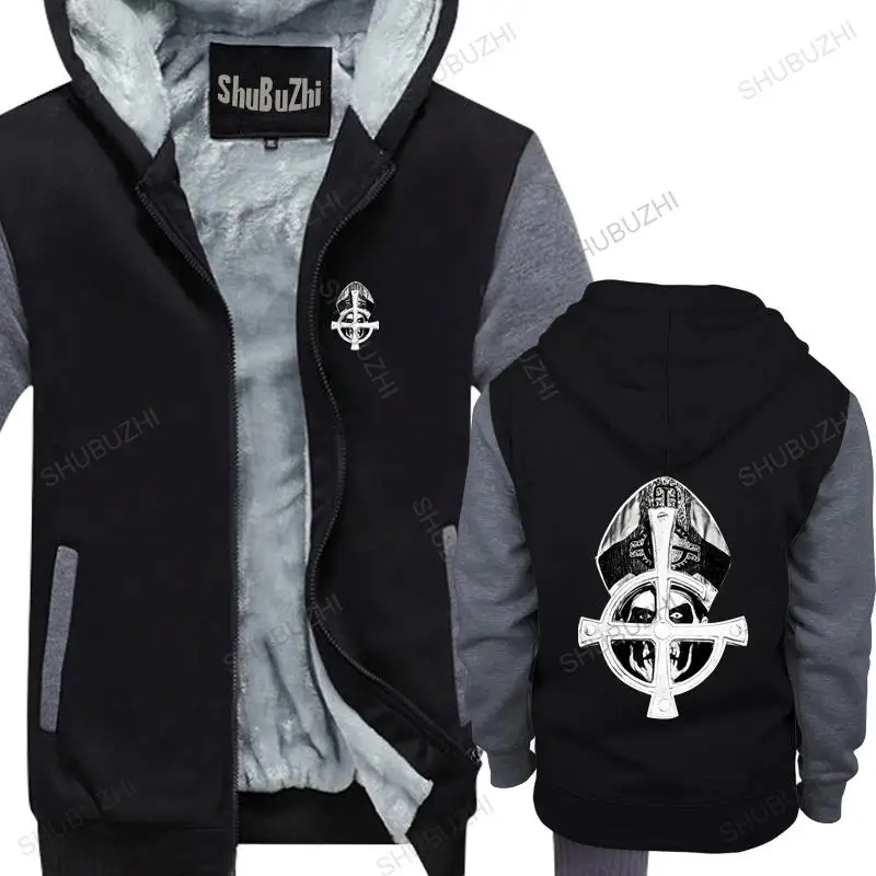 

Men thick hoodies pullover Ghost B.C. Heavy Metal Hard Rock Band Papa Emeritus warm hoody homme bigger size