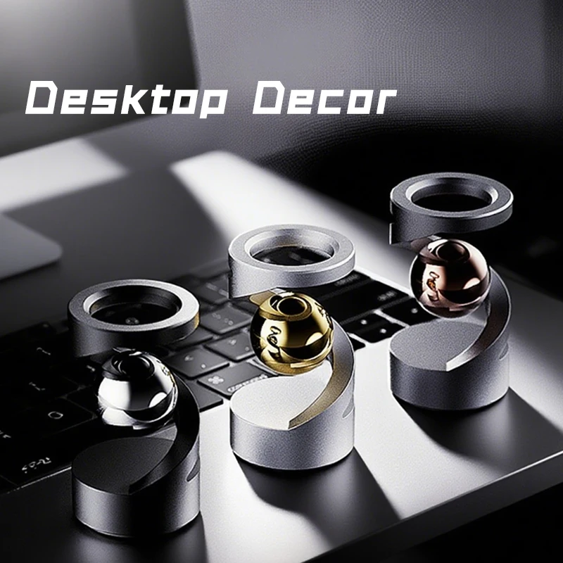 Giroscópio antiestresse EDC - Spinner de metal flutuante com levitação magnética, presente de brinquedo de mesa exclusivo para homens e mulheres brinquedo inquieto