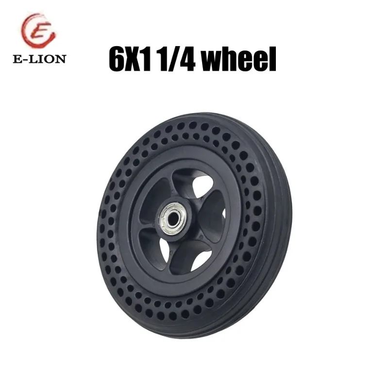 Long Lasting Electric Scooter Tire, 6 Inch Solid Tire with Wheel Hub Explosion Proof Design, Suitable for Private Land Use