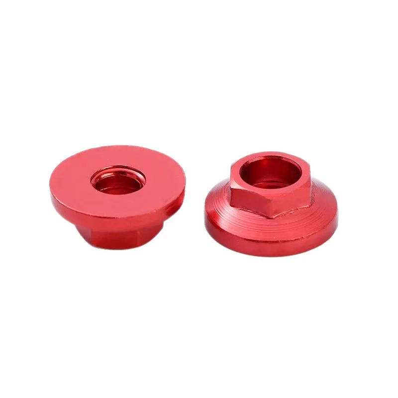 

M5 color anode aluminum alloy flange nut anti-loosening and anti-retreat nylon self-locking nut model accessories