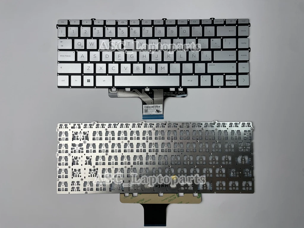 New Latin Spanish Teclado Keyboard for HP Pavilion 13-bb 13-bb0001la TPN-Q244 Q243 TPN-I137 Silver without BACKLIT, no Frame