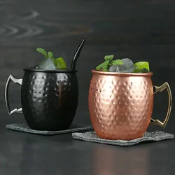 1PC 530ml Stainless Steel Moscow Mule Mug Kitchen Bar Beer Cup Coffee Mug Drinkwares Cup