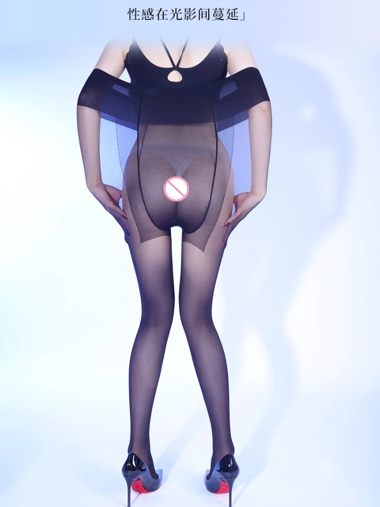 

Men's Sexy 5D Oil Sheer Pantyhose Sissy Lingerie High Elastic Shiny Glossy Stockig Gay Bullets Separation Shaping Tights Legging