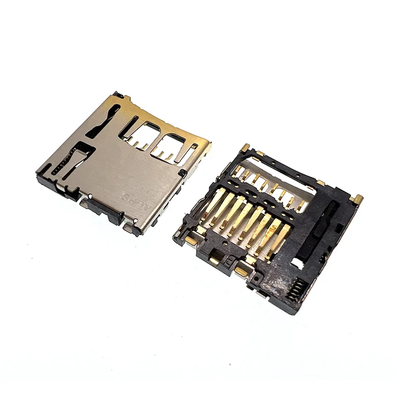 10PCS/Lot Micro SD Card Slot TF Card Connector 9Pin SMD Self Pop-up Type T-Flash Common Fit for Phone Tablet Vehicle Navigation