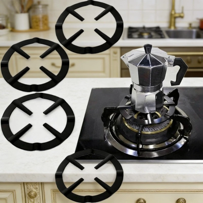 4Pcs Iron Gas Stove Support Trivet Coffee Moka Pot Reducer Ring Stand Gas Cooktop Burner Support Bracket For Small Coffee Pot An